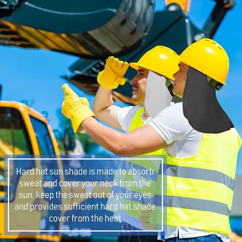 Căptușeală pentru pălărie, 3 bucăți, cu clapă pentru gât, capace de răcire pentru craniu, căptușeală, căptușeală pentru absorbția transpirației, cu umbră de soare, pentru cască de siguranță