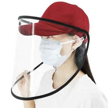 Защитна маска за цялото лице Безопасен прозрачен щит против пръски Монтиран на главата работно място против изплюване за защитни консумативи