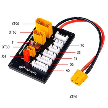 XT30 XT60 XT90 JST T Connector Lipo Battery Charger Board 2-6S Parallel Balance Charging Board for B6 B6AC Lite