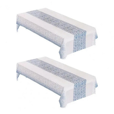 2 vnt Staltiesė Stilinga lengva, neišblukusi stačiakampė plastikinė staltiesė Namų reikmėms Staltiesės Vakarėlio staltiesės