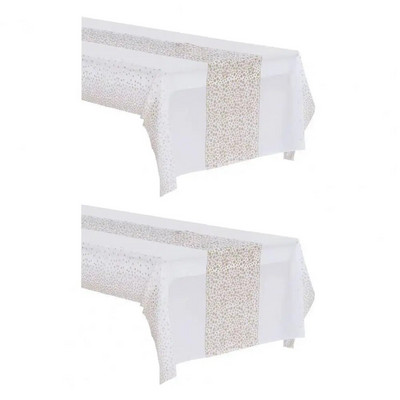 2 vnt Staltiesė Stilinga lengva, neišblukusi stačiakampė plastikinė staltiesė Namų reikmėms Staltiesės Vakarėlio staltiesės