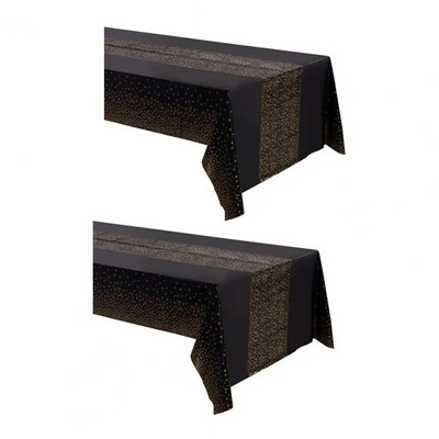 2 vnt Staltiesė Stilinga lengva, neišblukusi stačiakampė plastikinė staltiesė Namų reikmėms Staltiesės Vakarėlio staltiesės