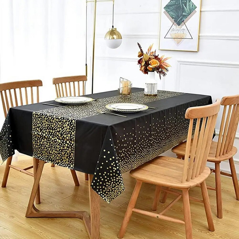 2 vnt Staltiesė Stilinga lengva, neišblukusi stačiakampė plastikinė staltiesė Namų reikmėms Staltiesės Vakarėlio staltiesės