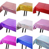 Vienkartinė gimtadienio vakarėlio staltiesė Lazerinė staltiesė Vestuvių Kalėdų dekoravimo reikmenys Neperšlampami alyvai atsparūs stalo dangčiai