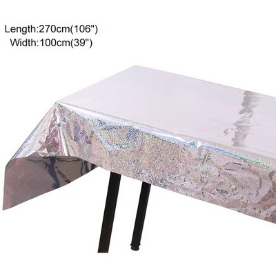 Vienkartinė gimtadienio vakarėlio staltiesė Lazerinė staltiesė Vestuvių Kalėdų dekoravimo reikmenys Neperšlampami alyvai atsparūs stalo dangčiai