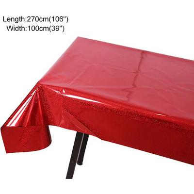 Vienkartinė gimtadienio vakarėlio staltiesė Lazerinė staltiesė Vestuvių Kalėdų dekoravimo reikmenys Neperšlampami alyvai atsparūs stalo dangčiai