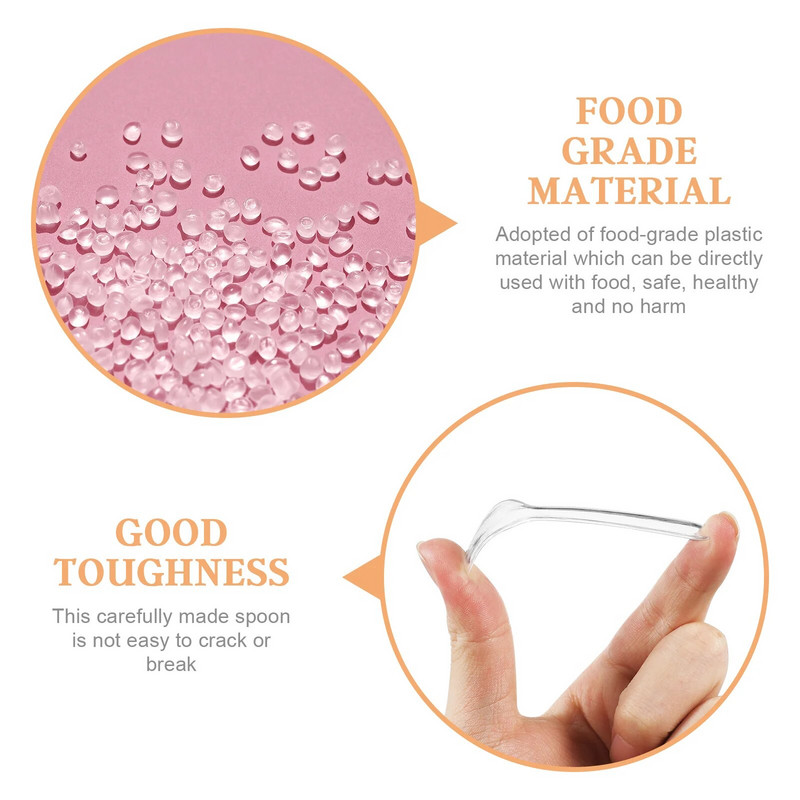 200 vnt. plastikiniai šaukštai, vienkartiniai Verine kietos gimtadienio šakutės, kūdikių maistas