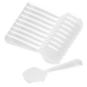 200 vnt. Šaukštai Skaidrūs šaukštai Stalo reikmenys želė jogurto desertiniam užkandžiui