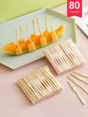 Бамбукови пръчици за еднократна употреба Инструменти за барбекю Естествено барбекю Бамбукови шишове Къмпинг Парти за шиш Кебоб Кетъринг Грил Плодове