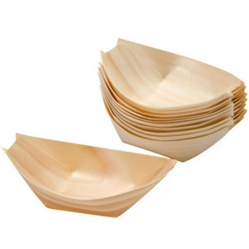 50 vnt. valčių suši maisto pyrago įrankis serviravimo padėklas medinis dubuo Maitinimas