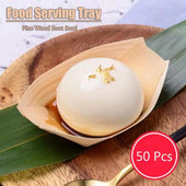 50 vnt Sushi Food Boat Maitinimo serviravimo padėklas medinis dubuo torto įrankis