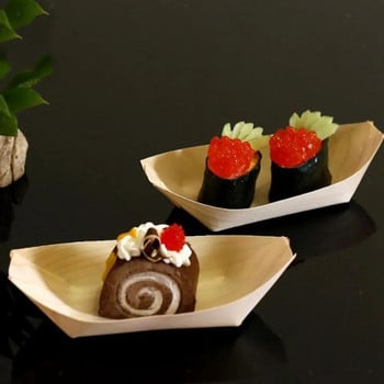 50 τμχ. Δίσκος σερβιρίσματος Σούσι Φαγητό Σκάφος Εργαλείο κέικ μπολ