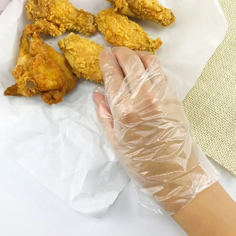 Läbipaistvad ühekordsed kindad, 100 tk. Lapsed majapidamistöid tegevad Kaasaskantav vidin