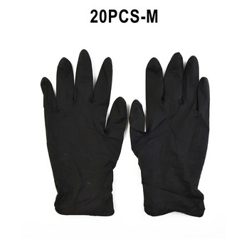 20 τμχ γάντια καθαρού νιτριλίου χωρίς λατέξ Προστατευτικά μαύρα γάντια μιας χρήσης Γάντια οικιακού καθαρισμού Μαγειρικά σκεύη