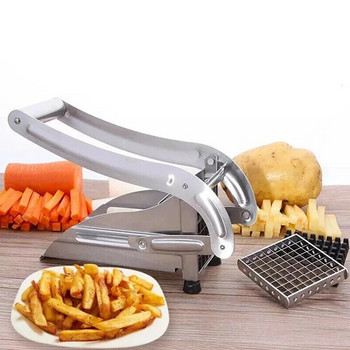 Резачка за картофи от неръждаема стомана Машина за пържени картофи Резачка за картофи Машина за рязане на пържени картофи за кухнята Ръчна джаджа за зеленчуци