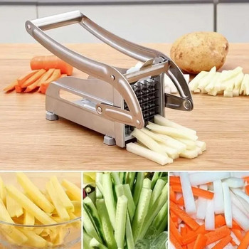 Машина за нарязване на пържени картофи Машина за картофен чипс Резачка за картофи от неръждаема стомана Ръчна резачка за зеленчуци Машина за картофен чипс Кухненски инструменти