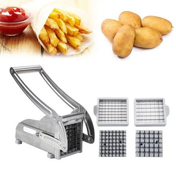 Машина за нарязване на пържени картофи Машина за картофен чипс Резачка за картофи от неръждаема стомана Ръчна резачка за зеленчуци Машина за картофен чипс Кухненски инструменти