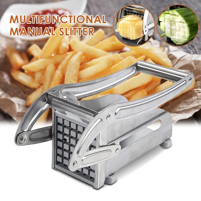 Tăiător de cartofi din oțel inoxidabil 2023 Cutter de cartofi Mașină de tăiat cartofi prăjiți pentru bucătărie Cutter manual de legume Gadgets de bucătărie