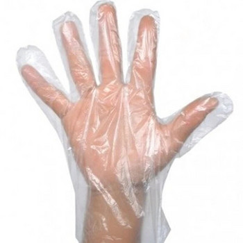 100PCS Прозрачни ръкавици за храна за еднократна употреба Екологични пластмасови ръкавици за еднократна употреба Ресторант Хотел Работа със сурово пиле Приспособления Кухня