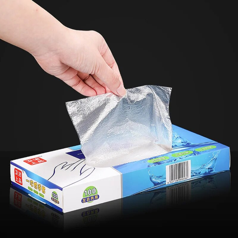 100/200Pcs Plastične velike polietilenske prozirne rukavice za jednokratnu upotrebu Trgovina hranom Kuhanje Čišćenje Kuhinja Restoran Dodaci za roštilj