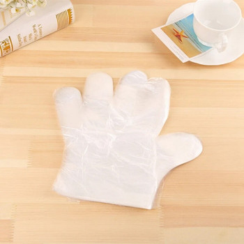 100 бр. Ръкавици за еднократна употреба Еднократни пластмасови ръкавици Прозрачни хранителни ръкавици за промишлени ресторанти Почистващи ръкавици rękawice foliowe