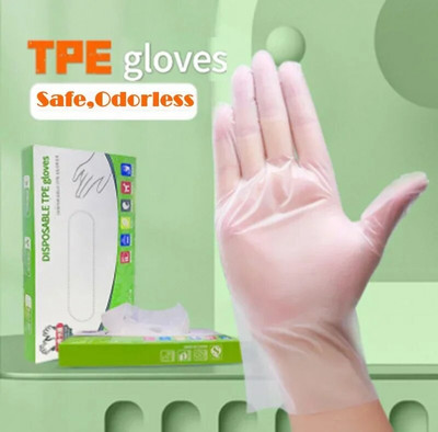 100 buc/lot Mănuși de unică folosință Mănuși de plastic unice Mănuși transparente ecologice pentru gătit DIY Accesorii de bucătărie