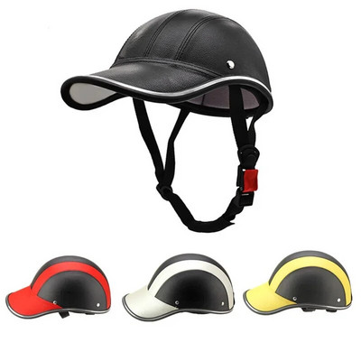 Motorcycle Half Helmet Baseball Cap Style Half Face Helmet Electric Bike Scooter Anti-UV Safety Hard Hat