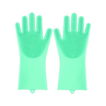 2 бр./1 чифт магически силиконови почистващи ръкавици за миене на съдове Многофункционални силиконови почистващи ръкавици четка за кухня домакинско почистване