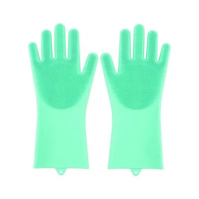2 buc/1 pereche mănuși magice de curățare pentru spălat vase din silicon, mănuși multifuncționale pentru exfoliant, perie pentru curățarea gospodăriei de bucătărie