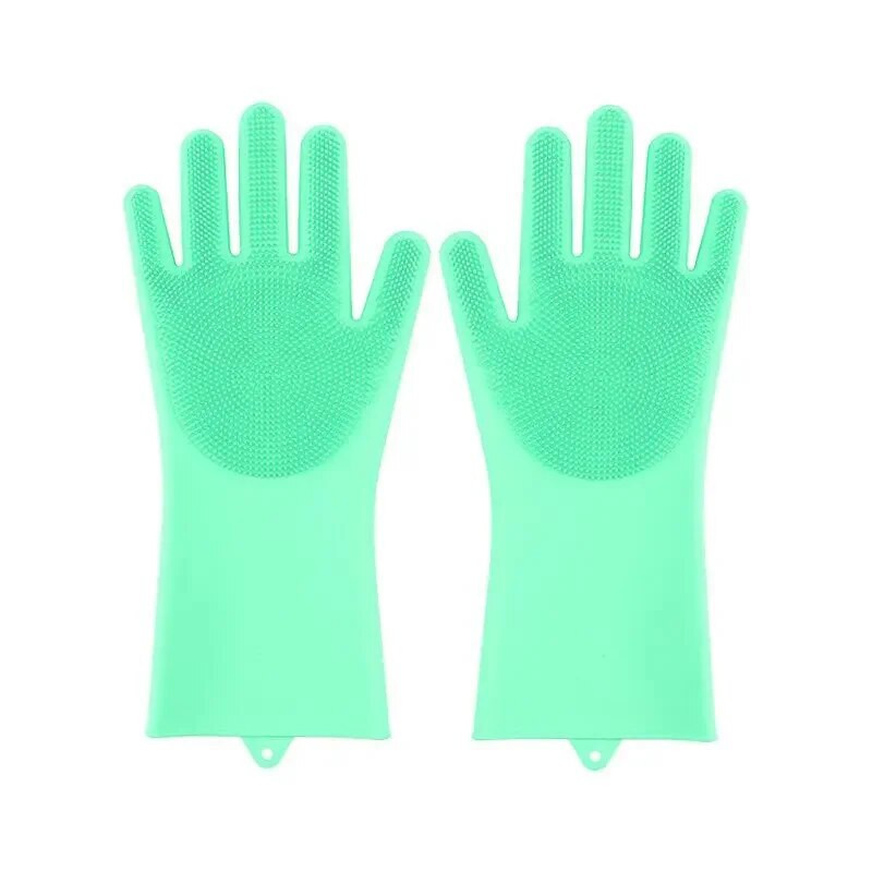 2 buc/1 pereche mănuși magice de curățare pentru spălat vase din silicon, mănuși multifuncționale pentru exfoliant, perie pentru curățarea gospodăriei de bucătărie