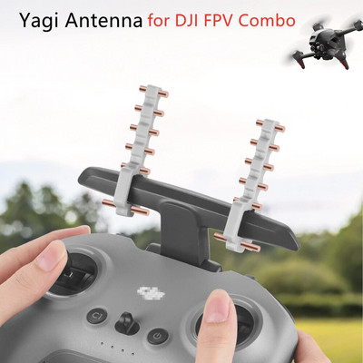 5,8 GHz Yagi antenos signalo stiprintuvas, skirtas DJI FPV Combo nuotolinio valdymo pultui, 2 signalų stiprintuvo stiprintuvo diapazono plėtiklio drono RC priedas