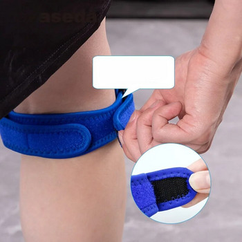 Мъже, жени, регулируема дишаща каишка за сухожилие на коляното, опора за предпазител за коляното за спортове на открито, баскетбол/футбол/бягане