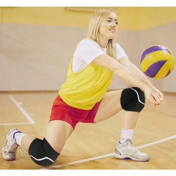 Спортни компресионни наколенки Еластичен протектор за коленете Удебелена гъба Поддръжка за танцуващ ролков волейбол Тренировка Наколенки
