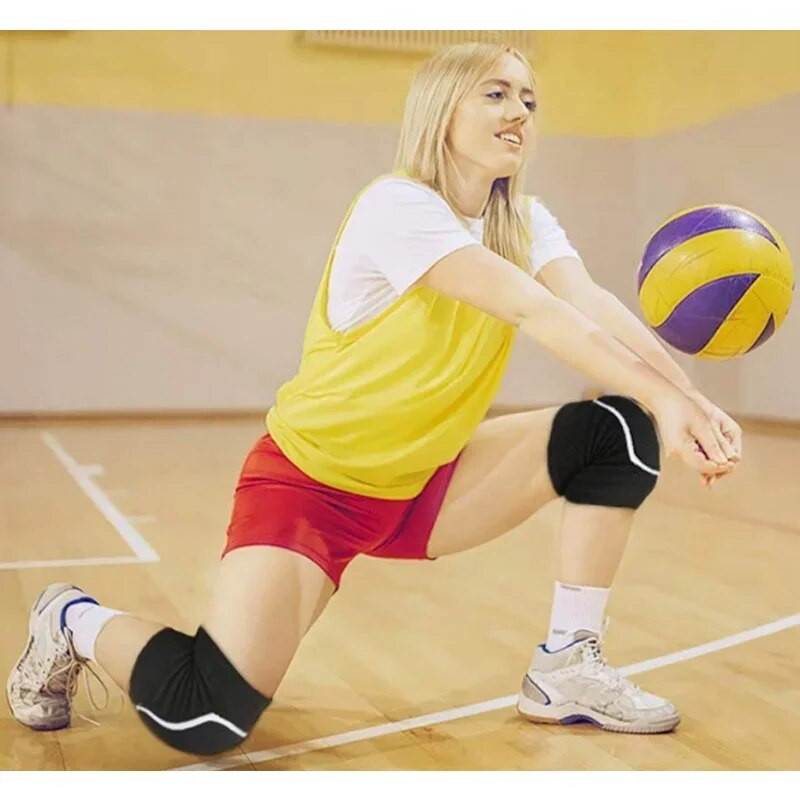 Genunchiere de compresie sportivă Protector elastic pentru genunchi Suport de burete îngroșat pentru volei, antrenament cu role de dans, genunchi brete