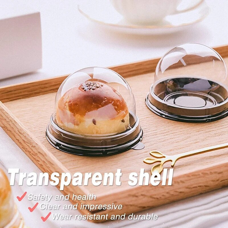 50 tk muffini koogikonteiner, ühekordsed kuukoogikarbid kupliga munakollasest krõbeda pakkekarbis pulma sünnipäevakingitustarvikud