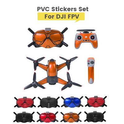 Комплект PVC стикери за DJI FPV Водоустойчив мръсен и устойчив на надраскване филм за защита на дрона Стикер на кожата за аксесоари на DJI FPV