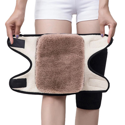 Gyapjú melegítő térdmerevítő időseknek kényelmes, lélegző térdkötés otthoni hálószobába