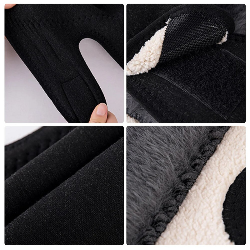 Gyapjú melegítő térdmerevítő időseknek kényelmes, lélegző térdkötés otthoni hálószobába