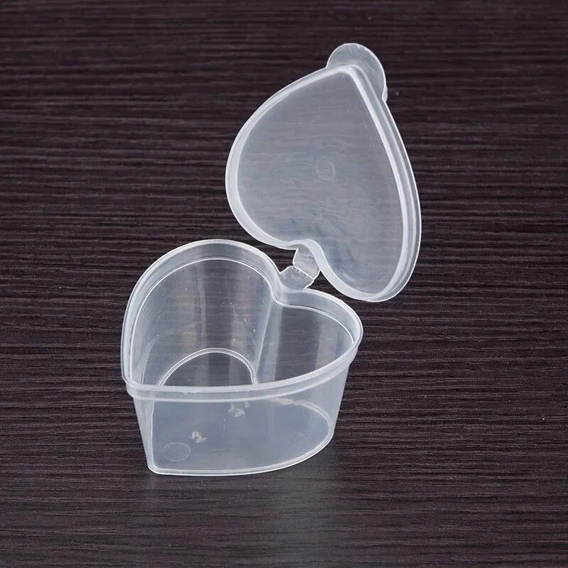 25 vnt. 27/30/45 ml Vienkartinio plastikinio išsinešimui skirto padažo puodelis su dangteliais Maisto dėžutė aštraus aliejaus acto pakavimo dėžutė restorano reikmenys