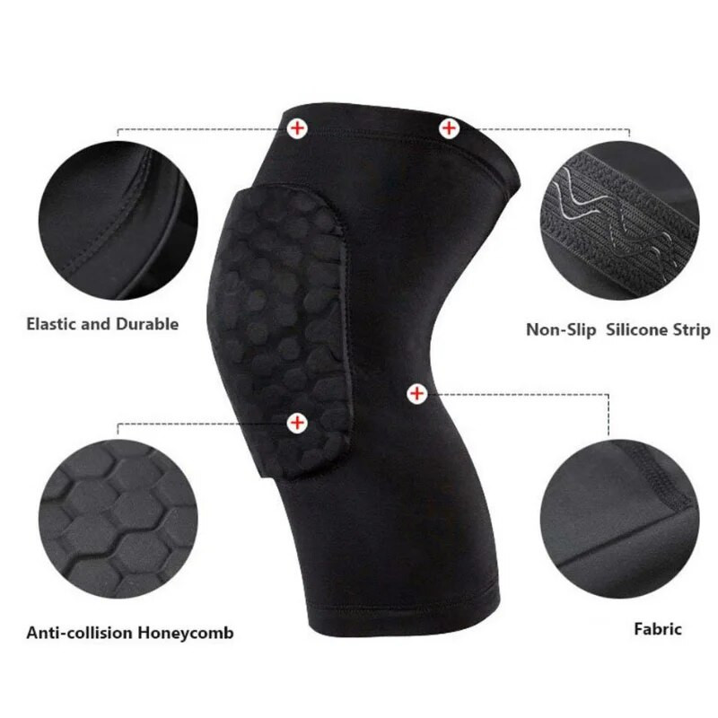 1 db méhsejt térdvédők kosárlabda sport térdvédő röplabda térdvédő merevítő tartó futball kompressziós láb ujjak