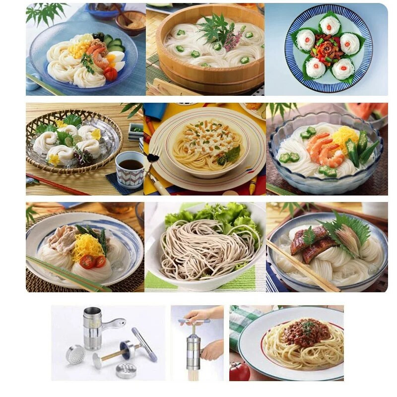 Nerūdijančio plieno makaronų mašina buitinė makaronų spaudimo mašina virtuvės daugiafunkcė kukurūzų spaudimo mašina rankiniu būdu