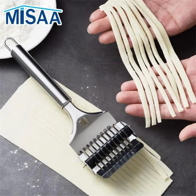Ръчна резачка за спагети от неръждаема стомана Машина за пресоване на макаронени изделия Кухненски нож Аксесоари за готвене Инструменти 1 БР.