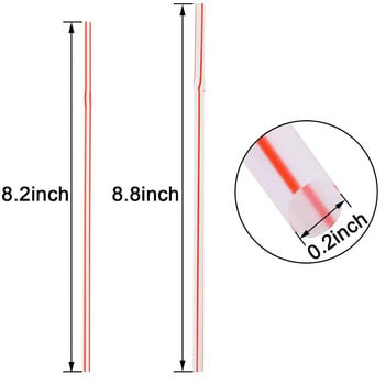 200 бр. Пластмасови сламки за еднократна употреба за партита/барове/магазини за напитки/домашни многоцветни принадлежности за пиене на сламени ивици Барове