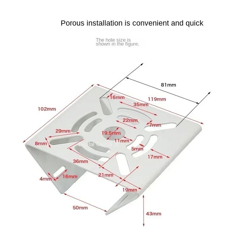 Gatvės apšvietimo stulpo tvirtinimo laikiklis Mažas universalus jungties stulpelis, laikiklis, stebėjimo laikiklis, vaizdo kameros galinis stovas, geležinė lanko plokštė