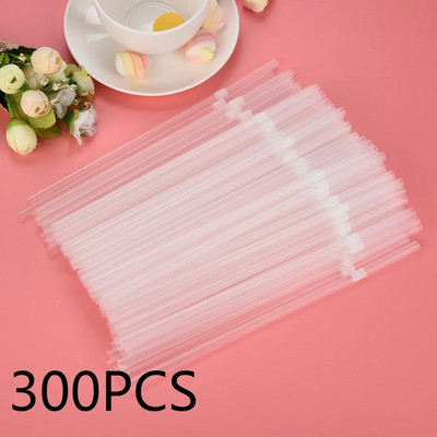 100-300 de bucăți paie transparente de băut Rietjes din plastic pentru ustensile de bucătărie, bar, băuturi, băuturi, cocktail, băuturi, paie de unică folosință
