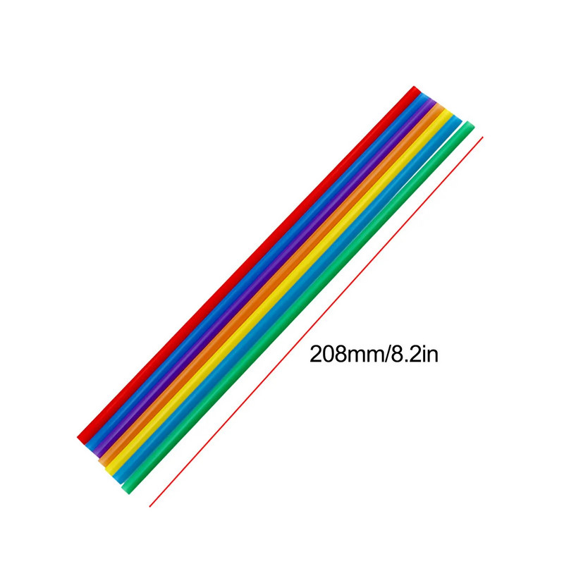 100/200/300/500 buc paie de unică folosință din plastic multicolor pentru petreceri/bar/magazine de băuturi/paie de acasă cu dungi