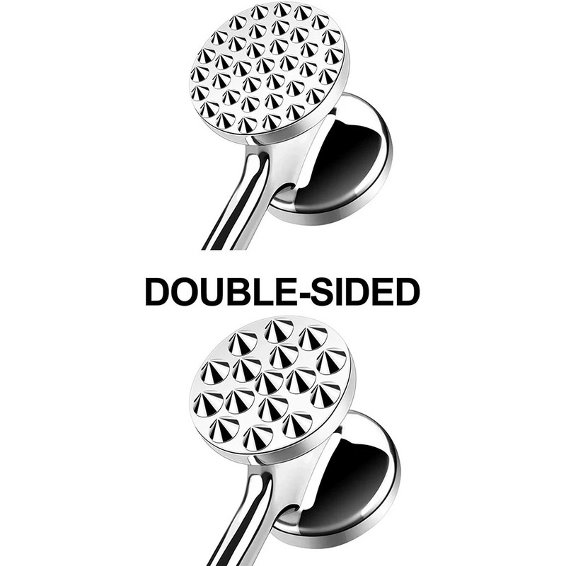 Veliki profesionalni čekić za meso, prijenosni labavi alat, igla za omekšavanje mesa, dvostrani čekić za meso s gumenom udobnom ručkom