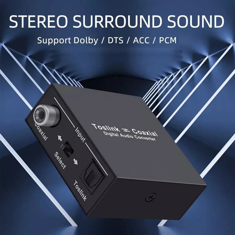 Digitális audio konverter optikai SPDIF Toslink koaxiális és koax optikai SPDIF Toslink kétirányú kapcsoló elosztó adapter