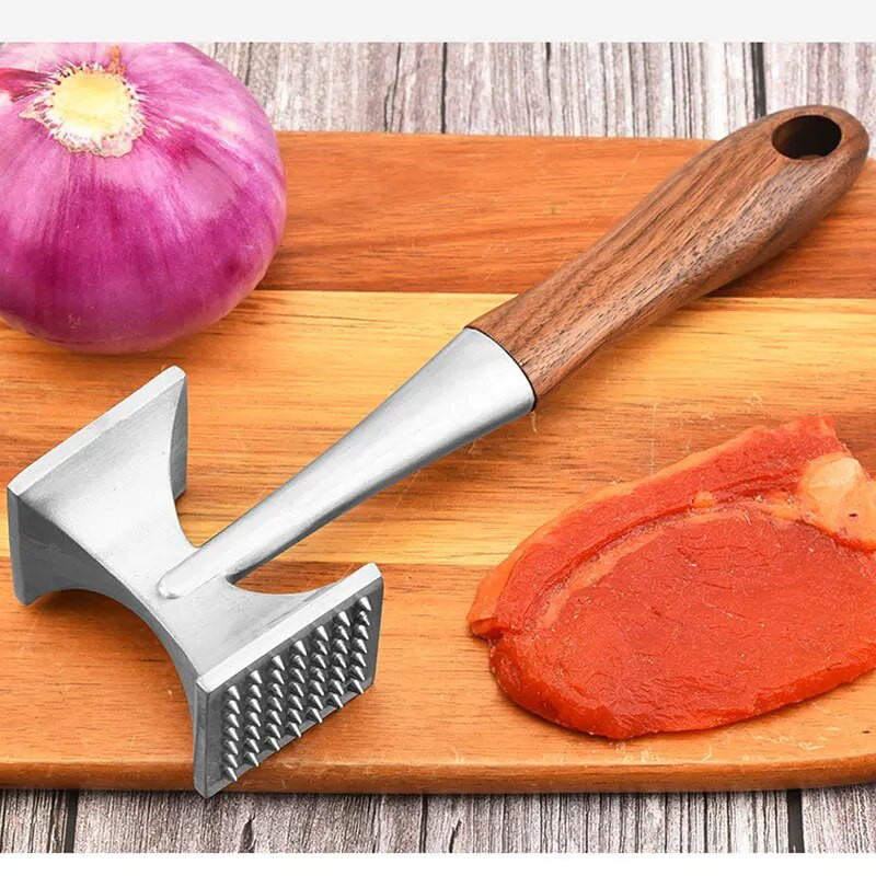 Čekić za meso od nehrđajućeg čelika 304 dvostruki aparat za omekšavanje mesa Kućanski čekić za rasuto meso Kuhinjski alati Naprava za razbijanje šankova za odreske