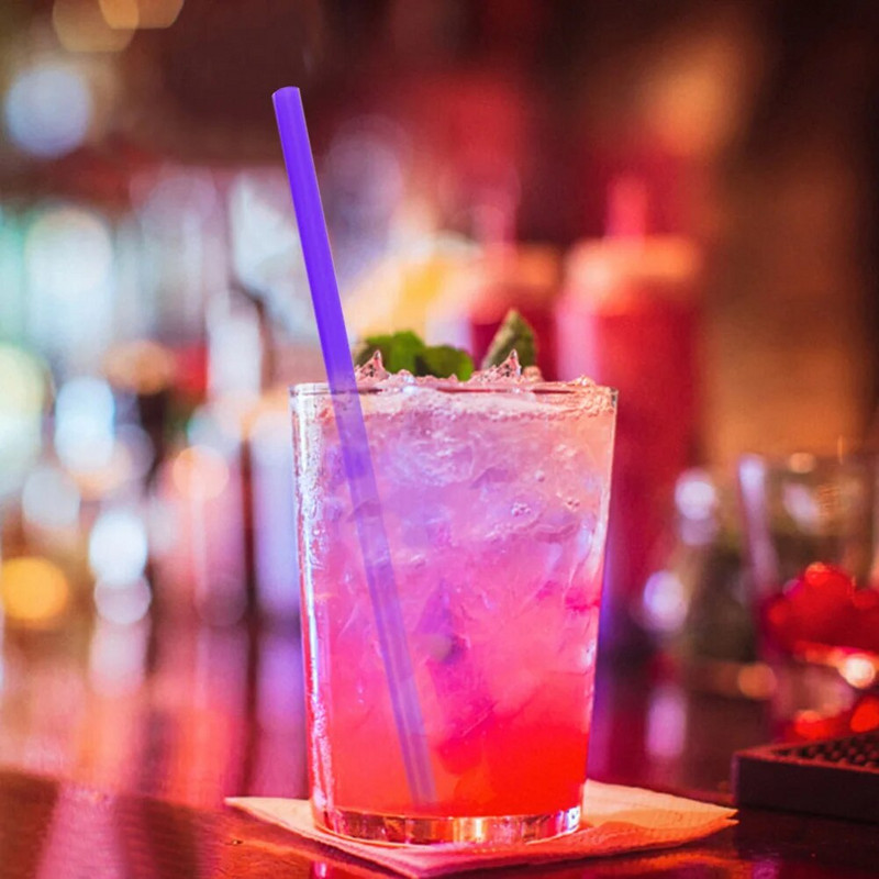 100 buc Accesorii pentru băuturi din paie din plastic de unică folosință